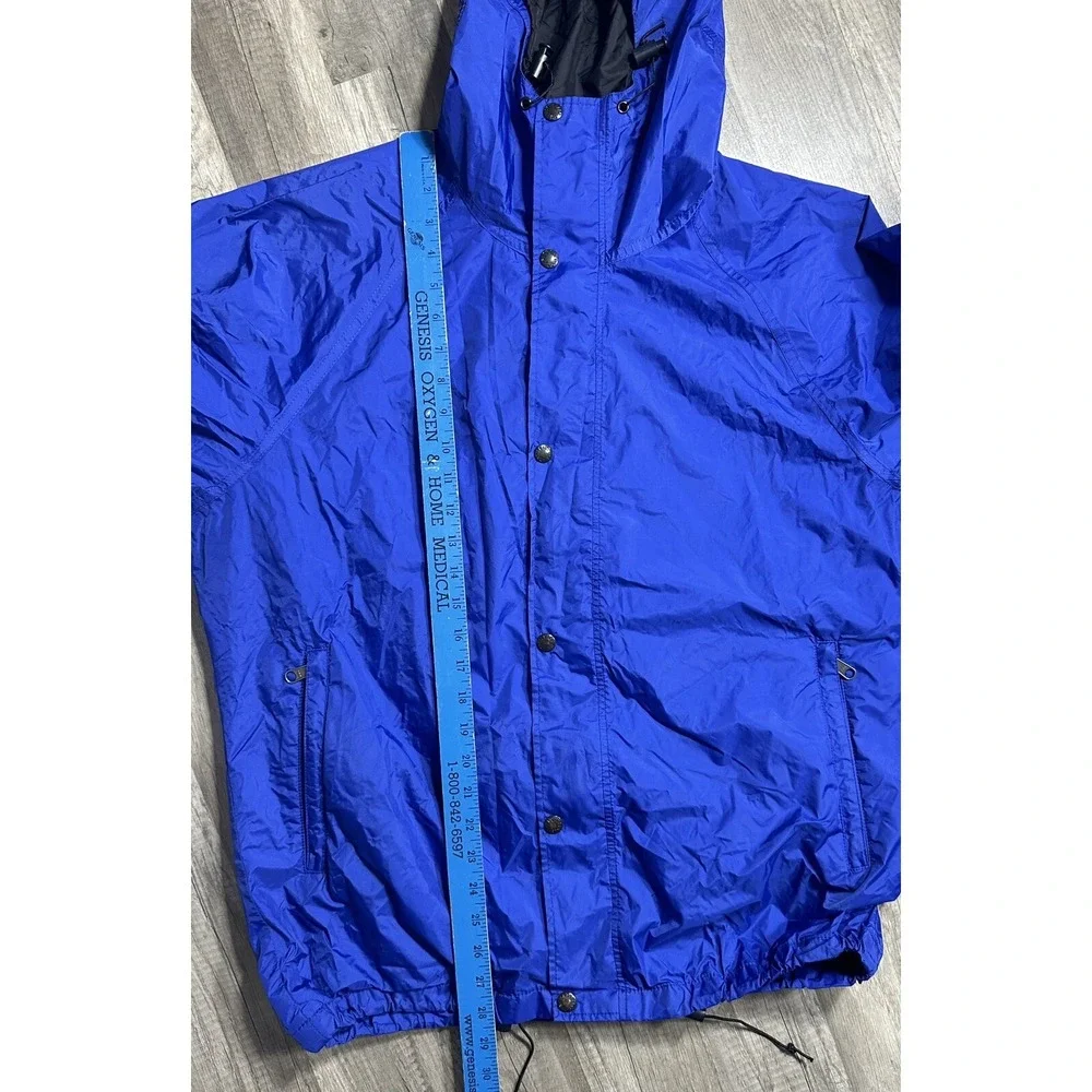 VTG North Face Mens Blue Black Full Zip Windbreaker Jacket Size Large‎